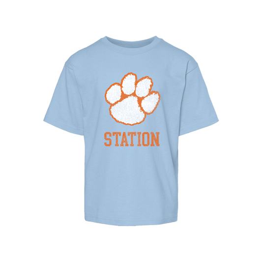Station Paw | Youth Light Blue T-Shirt