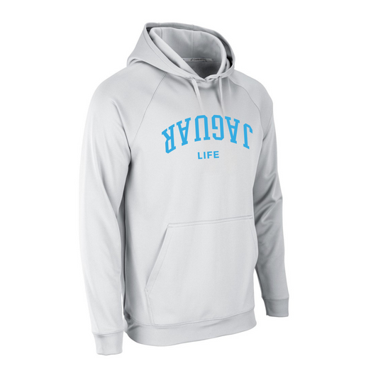 Jaguar Life Arch | White Performance Youth Hooded Sweatshirt