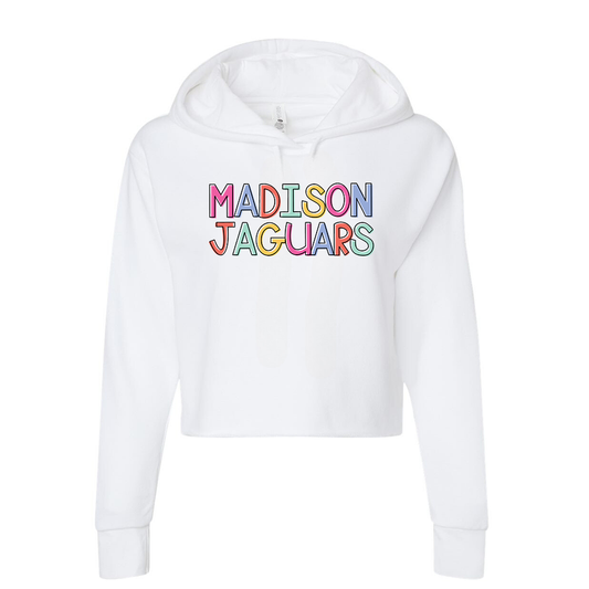 Madison Jaguars Block Crop Hooded Sweatshirt